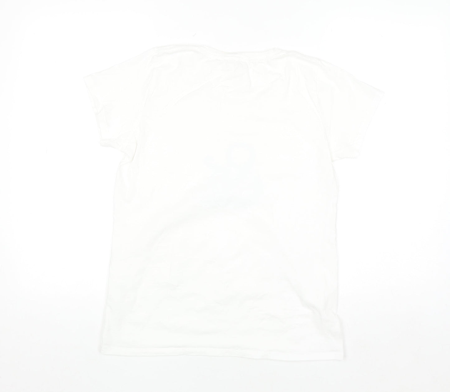Hush Women's White Cotton Basic Crew Neck T-Shirt Size S