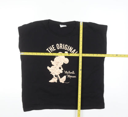 Disney Women's Black Minnie Mouse L Cotton Sleeveless T-Shirt