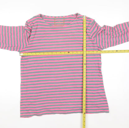 Gudrun Sjödén Women's Multicoloured Striped Organic Cotton Long Sleeve Top M
