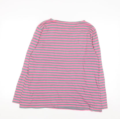 Gudrun Sjödén Women's Multicoloured Striped Organic Cotton Long Sleeve Top M