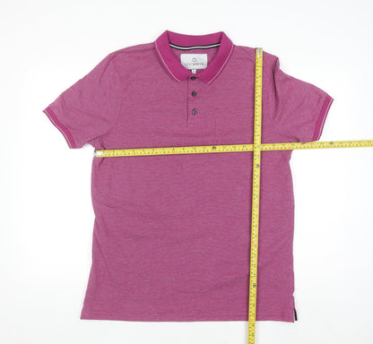 Lost Stock Men’s Pink Cotton Short Sleeve Polo Shirt Size M