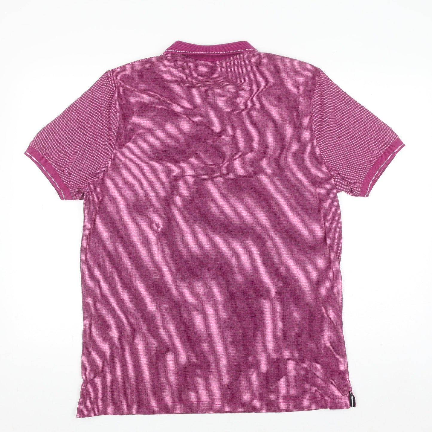 Lost Stock Men’s Pink Cotton Short Sleeve Polo Shirt Size M