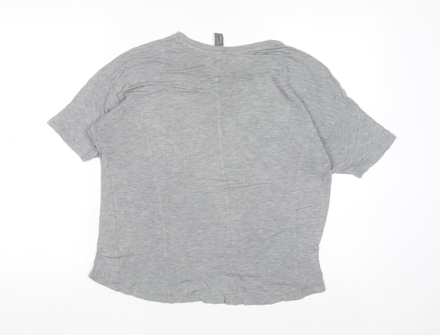 Sweaty Betty Womens Grey Short Sleeve Relaxed Fit Jersey T-Shirt M