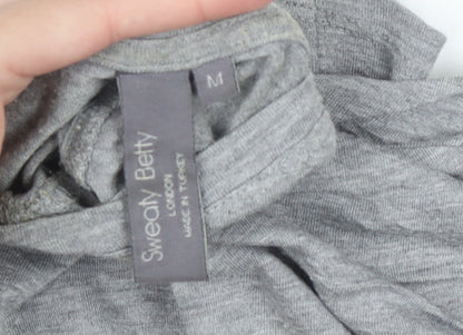 Sweaty Betty Womens Grey Short Sleeve Relaxed Fit Jersey T-Shirt M