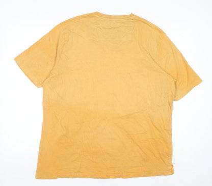 Marshall Artist Men's Yellow 3XL Crew Neck Cotton T-Shirt