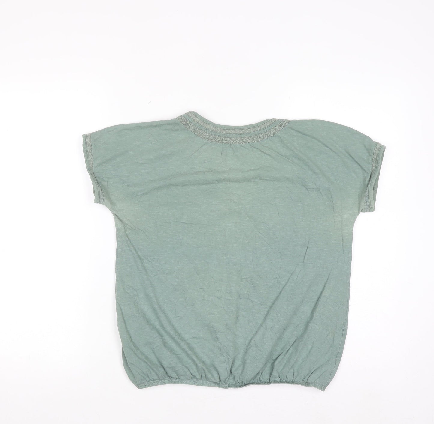 Next Women’s Green Short Sleeve 100% Cotton T-Shirt Size 10