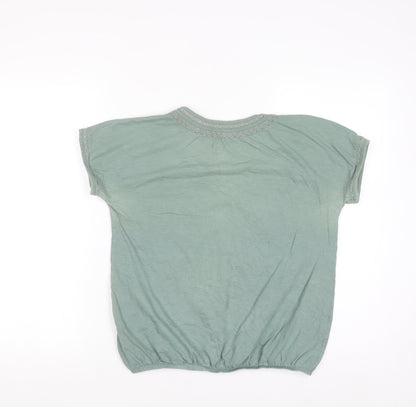 Next Women’s Green Short Sleeve 100% Cotton T-Shirt Size 10