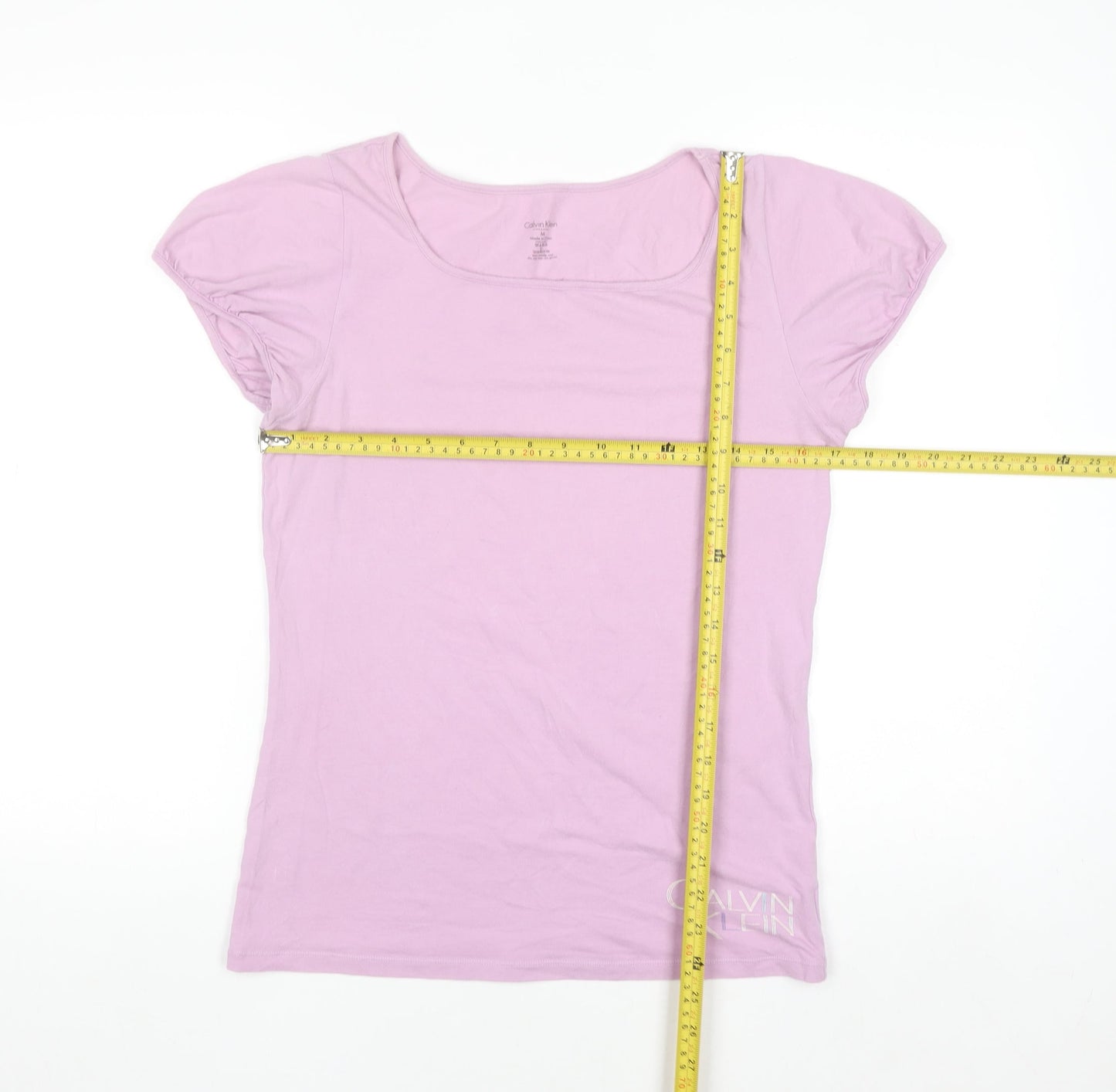 Calvin Klein Women’s Pink Short Sleeve Scoop Neck T-Shirt Size M