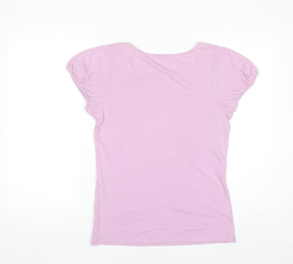 Calvin Klein Women’s Pink Short Sleeve Scoop Neck T-Shirt Size M