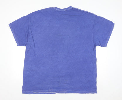 Urban Outfitters Men's Blue 'Feeling Tipsy' Graphic Cotton T-Shirt Size L