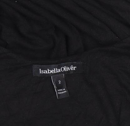 Isabella Oliver Women Black Maternity Tank Top Size 2 Slim Fit