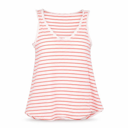 GAP Women’s Pink Striped Rayon Tank Top Size M Sleeveless Summer Casual