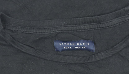 LFTMAN BASIC Men's Black Brooklyn Graphic Cotton T-Shirt Size L