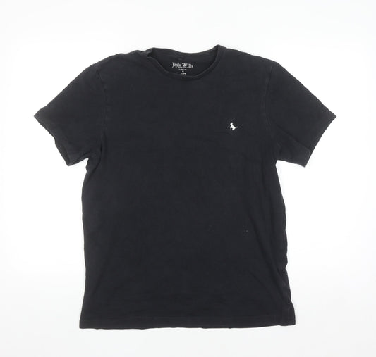 Jack Wills Men's Black Classic Fit Cotton Crew Neck T-Shirt M