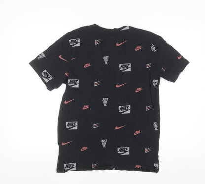 Nike Men's Black Graphic Logo Sports T-Shirt Size S