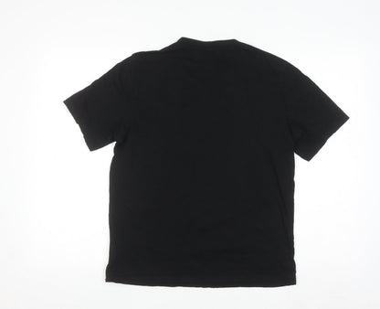 BOSS Men's Black Cotton Crew Neck Short Sleeve T-Shirt M