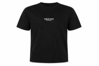 Jack & Jones Originals Studio Black Cotton Crew Neck Men's XXL T-Shirt