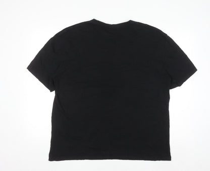 Jack & Jones Originals Studio Black Cotton Crew Neck Men's XXL T-Shirt