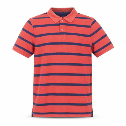 Charles Tyrwhitt Men's Red Striped Slim Fit Polo Shirt M