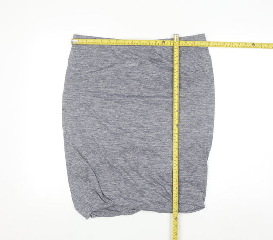 Gap Women's Grey Jersey Pencil Skirt XL Stretch Cotton Blend