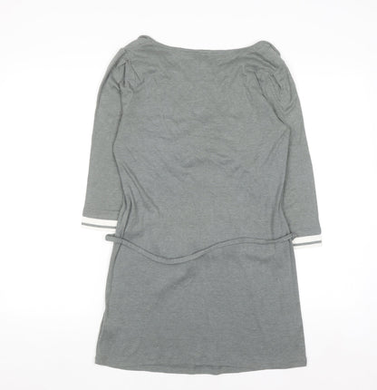 Marks and Spencer Women's Grey Belted Jersey Shirt Dress Size 12