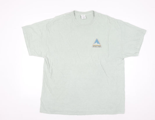Urban Outfitters Men's Green Basecamp Graphic Cotton T-Shirt Size L