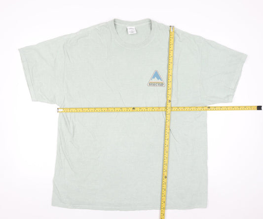 Urban Outfitters Men's Green Basecamp Graphic Cotton T-Shirt Size L