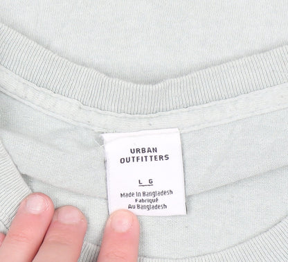 Urban Outfitters Men's Green Basecamp Graphic Cotton T-Shirt Size L