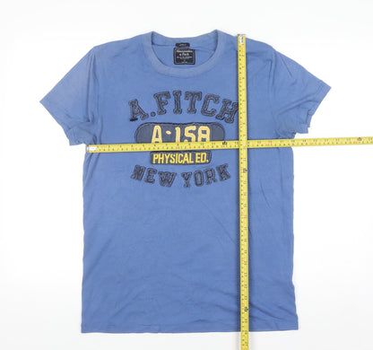 Abercrombie & Fitch Men’s Blue Graphic Crew Neck Muscle T-Shirt Size S