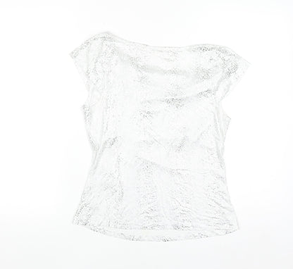 Next Women Silver Cowl Neck Camisole Blouse UK 14 Party Top