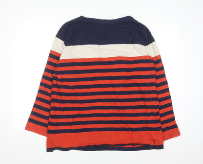 Isle Womens Multicoloured Cotton Striped Long Sleeve Pullover Jumper Size 18