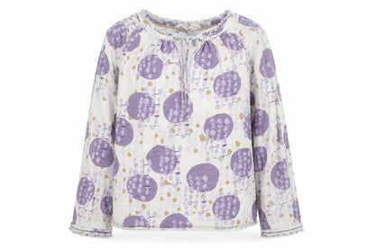 White Stuff Women Purple Floral Cotton Tunic Blouse UK 10
