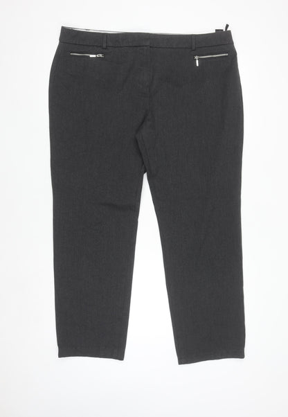 Marks and Spencer Women's Charcoal Slim Trousers Size 18