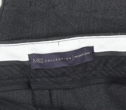 Marks and Spencer Women's Charcoal Slim Trousers Size 18