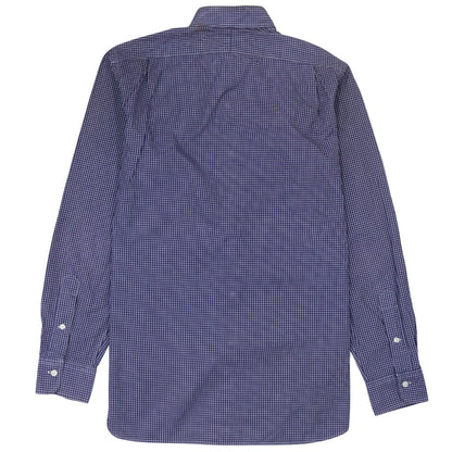 Ralph Lauren Men's Blue Check Long Sleeve Button-Down Shirt Size 15.5