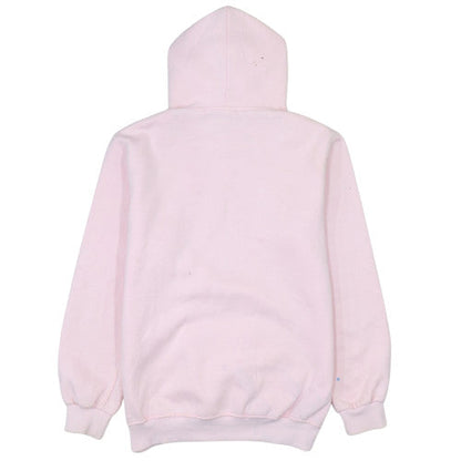 Champion Women Pink Pullover Hoodie L Logo Graphic Cotton Blend