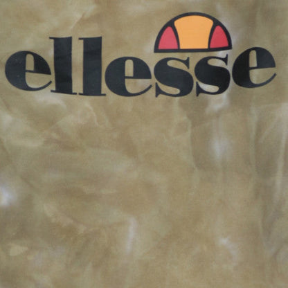 Ellesse Womens Beige Tie-Dye Sweatshirt UK 8 Crew Neck Logo Pullover