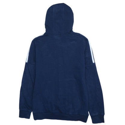 Adidas Boys Navy Blue Pullover Hoodie 13-14 Years Cotton Blend