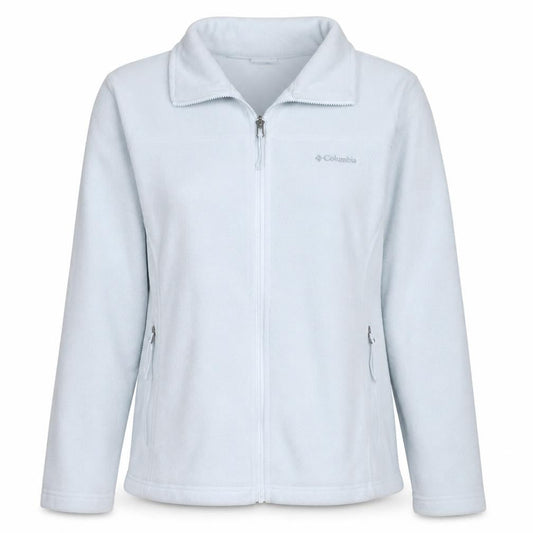 Columbia Womens White Fleece Full Zip Jacket Size L