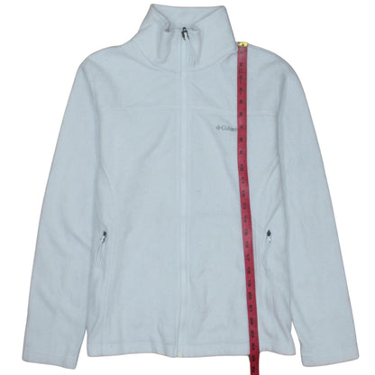 Columbia Womens White Fleece Full Zip Jacket Size L