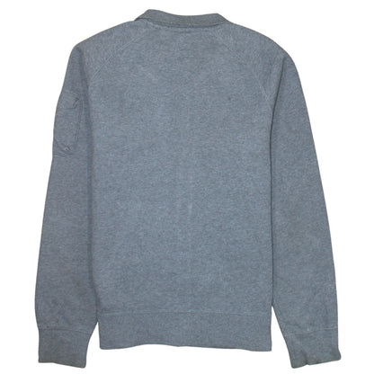Nike Men’s Grey Full Zip Collared Sweatshirt Size M Fleece Logo Top