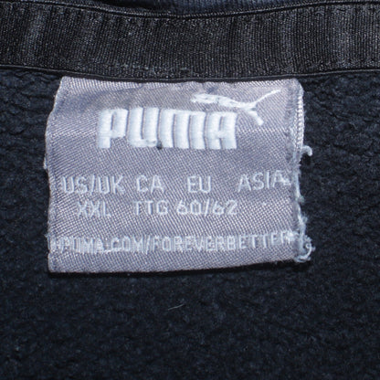 Puma Men's Black 2XL Pullover Hoodie Fleece Logo Sweatshirt