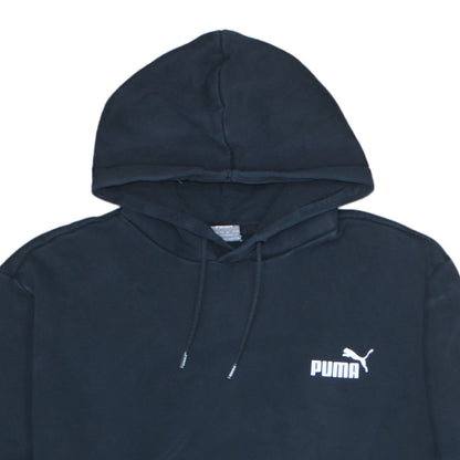 Puma Men's Black 2XL Pullover Hoodie Fleece Logo Sweatshirt