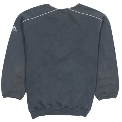 Adidas Men's Grey Embroidered Logo Pullover Sweatshirt Size S