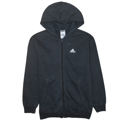 Adidas Women Black XS Full Zip Hoodie Sweatshirt Cotton Blend