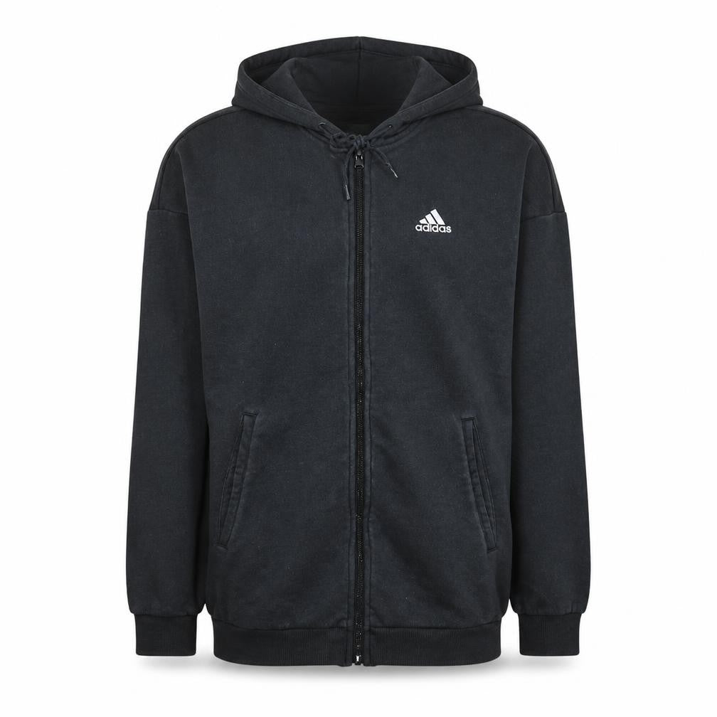 Adidas Women Black XS Full Zip Hoodie Sweatshirt Cotton Blend