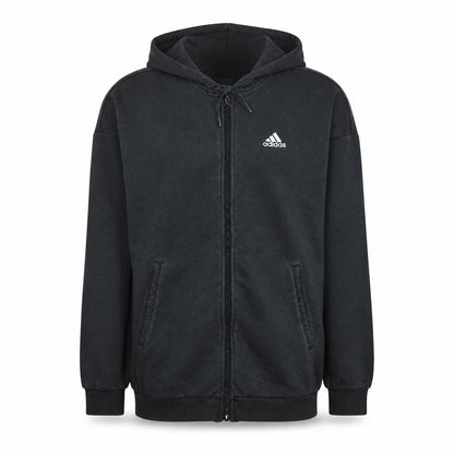 Adidas Women Black XS Full Zip Hoodie Sweatshirt Cotton Blend