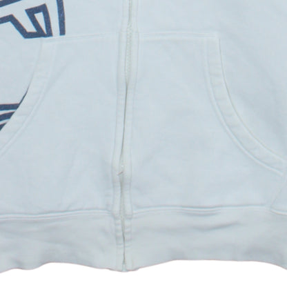 Timberland Men's White Full Zip Hoodie M Classic Logo Fleece