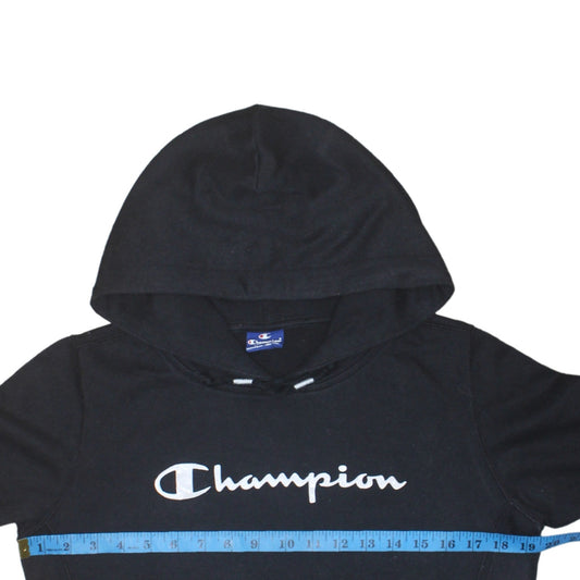 Champion Womens Black Large Pullover Hoodie Sweatshirt