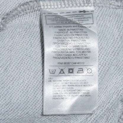 Adidas Women Grey Beige 1/2 Zip Hooded Sweatshirt UK 10